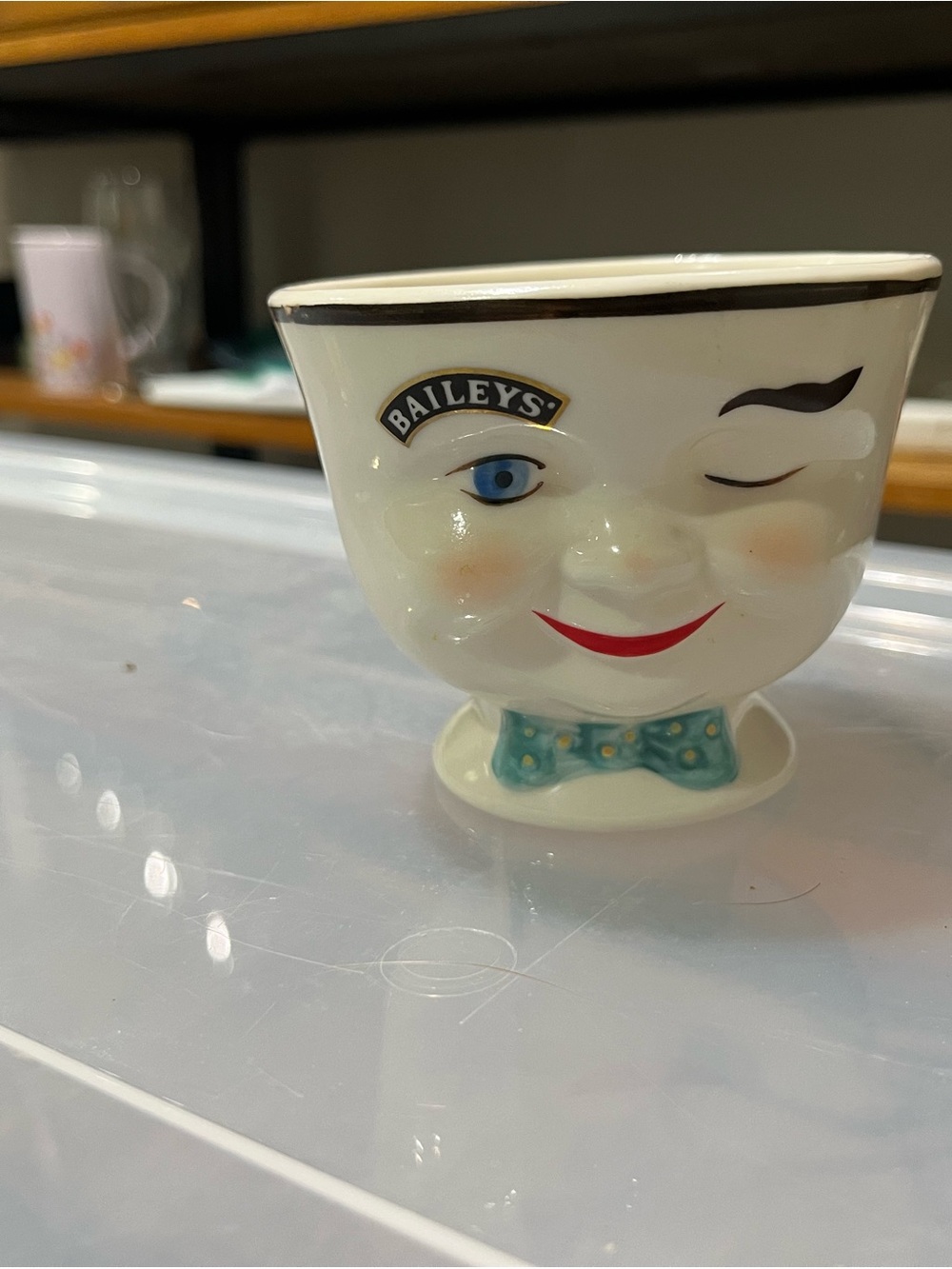 Vintage 1996 Baileys Irish Cream Winking Face Cup